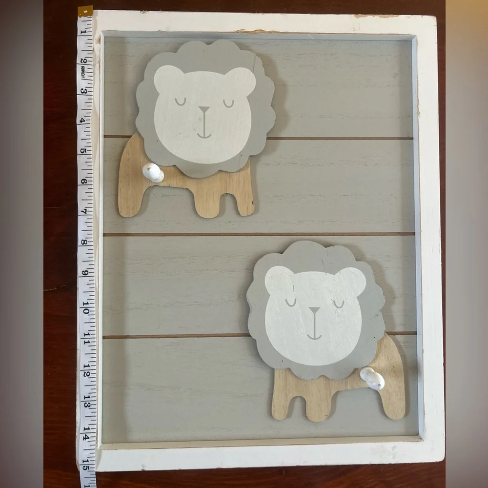 Sleepy Lion Wall Hook Nursery Wall Decor Hanging Multi Hook For Kids Bedroom